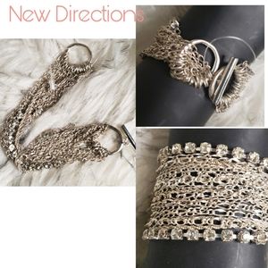 New Directions multi-link silver bracelet.